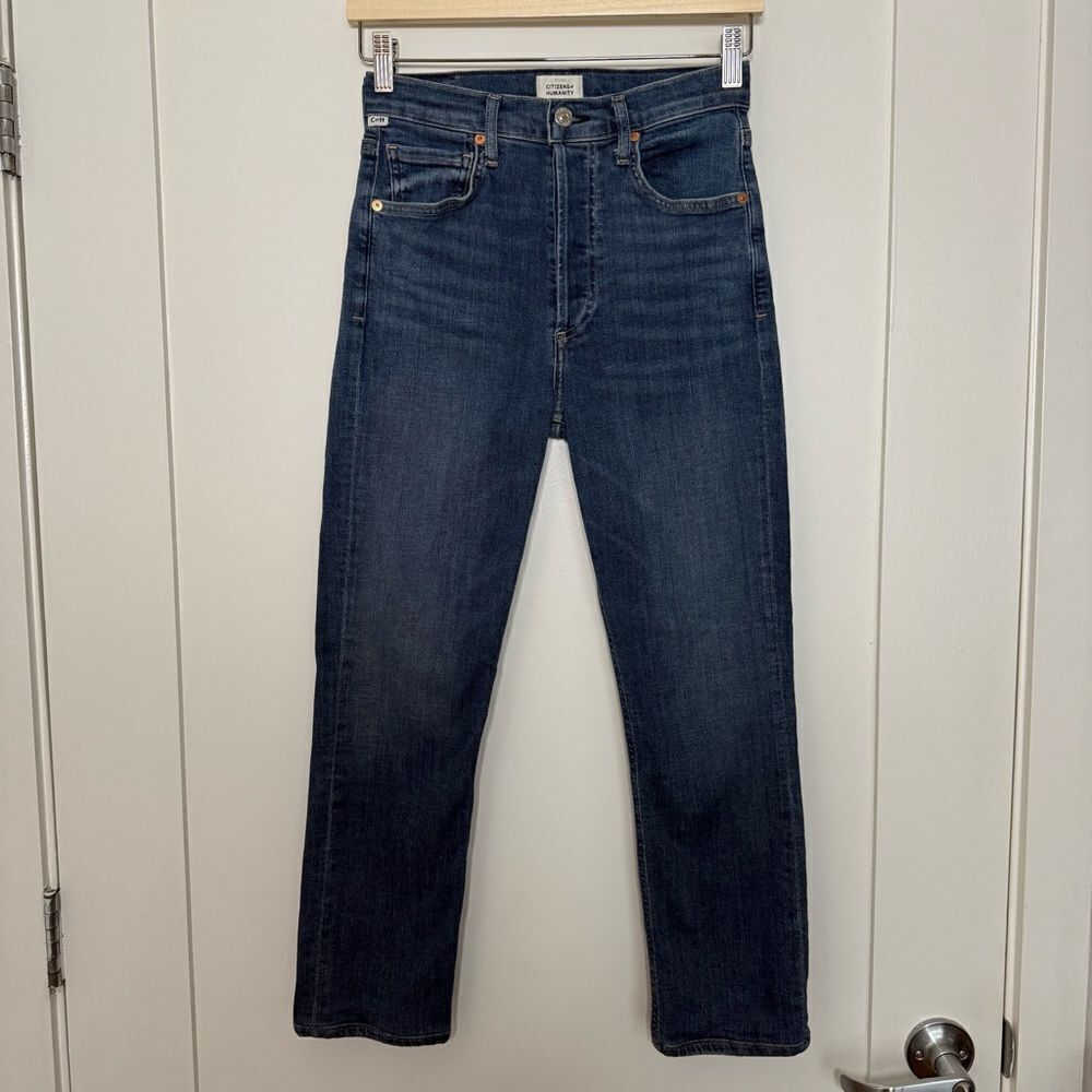 Citizens of Humanity Joline Jeans 26 Blue High Rise Crop Premium Vintage Denim